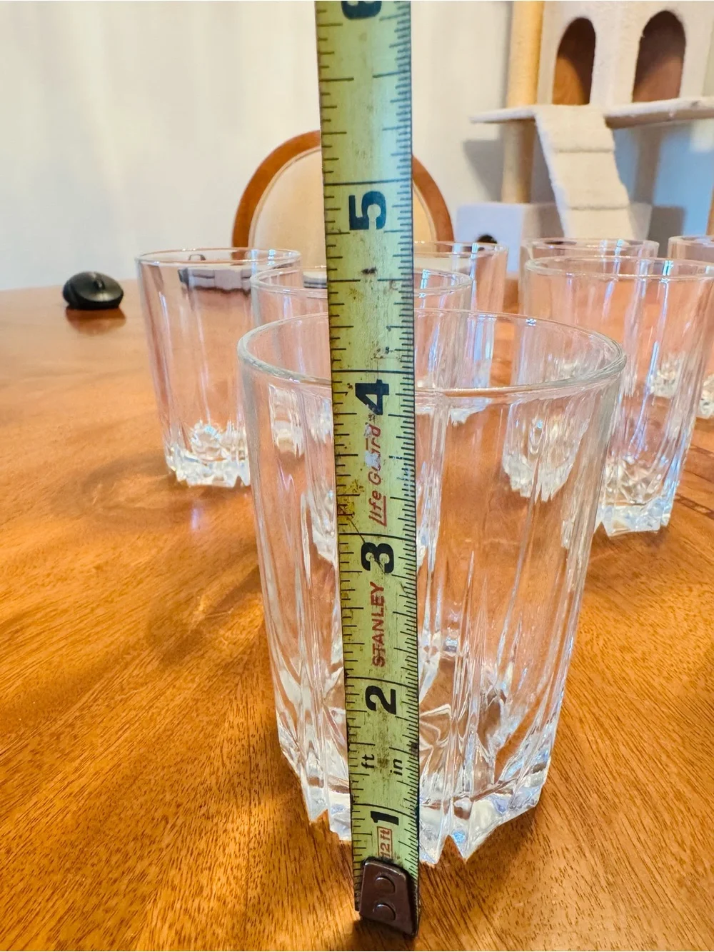 Ten (10) Cut Crystal Tumbler Set - Clear Glass